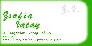 zsofia vatay business card